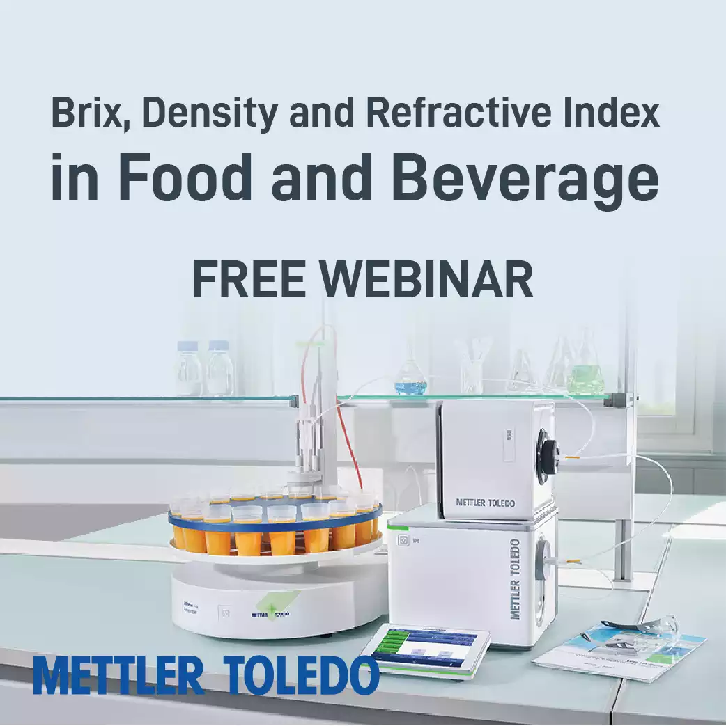 Brix, Density and Refractive Index in Food and Beverage  by Mettler Toledo